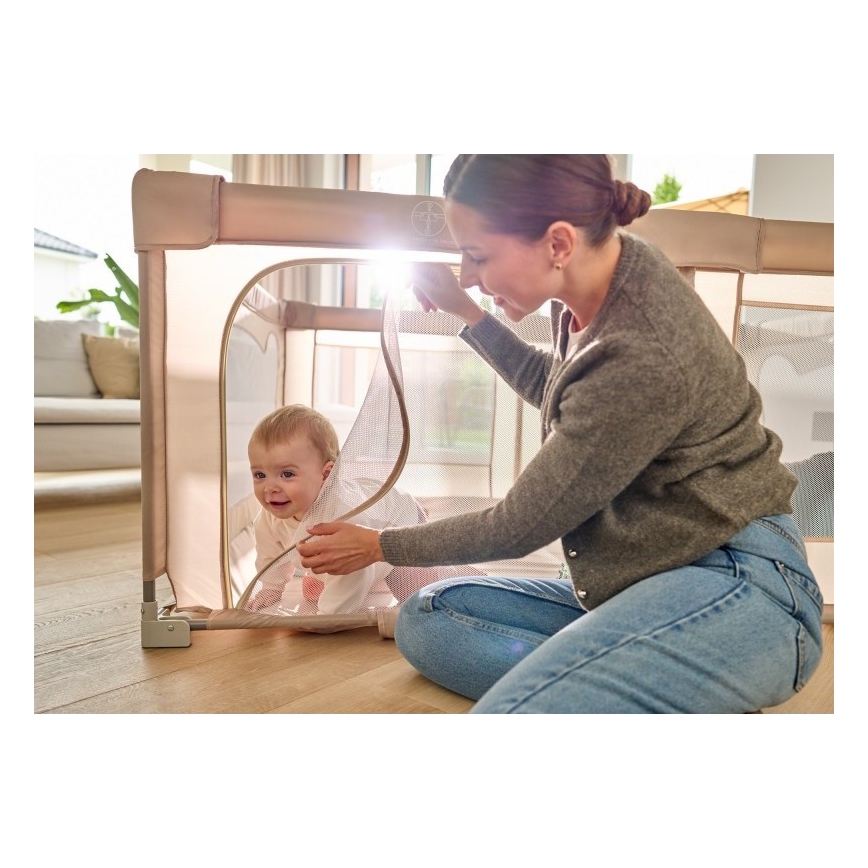 Lionelo - Otroška igralna ograja FLORENCE Beige Sand