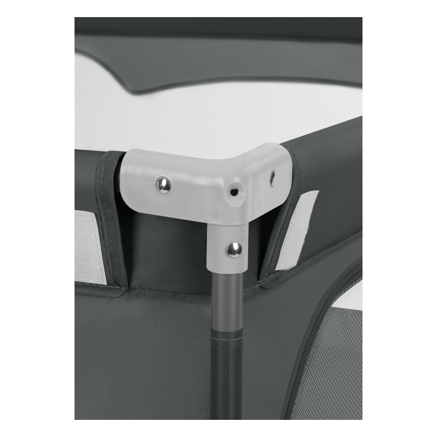 Lionelo - Otroška igralna ograja FLORENCE Grey Graphite