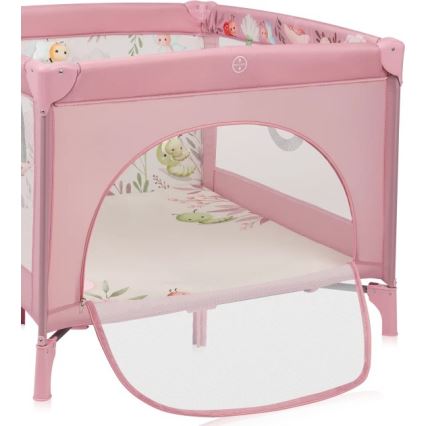 Lionelo - Otroška igralna ograja MILLE PLUS rožnata