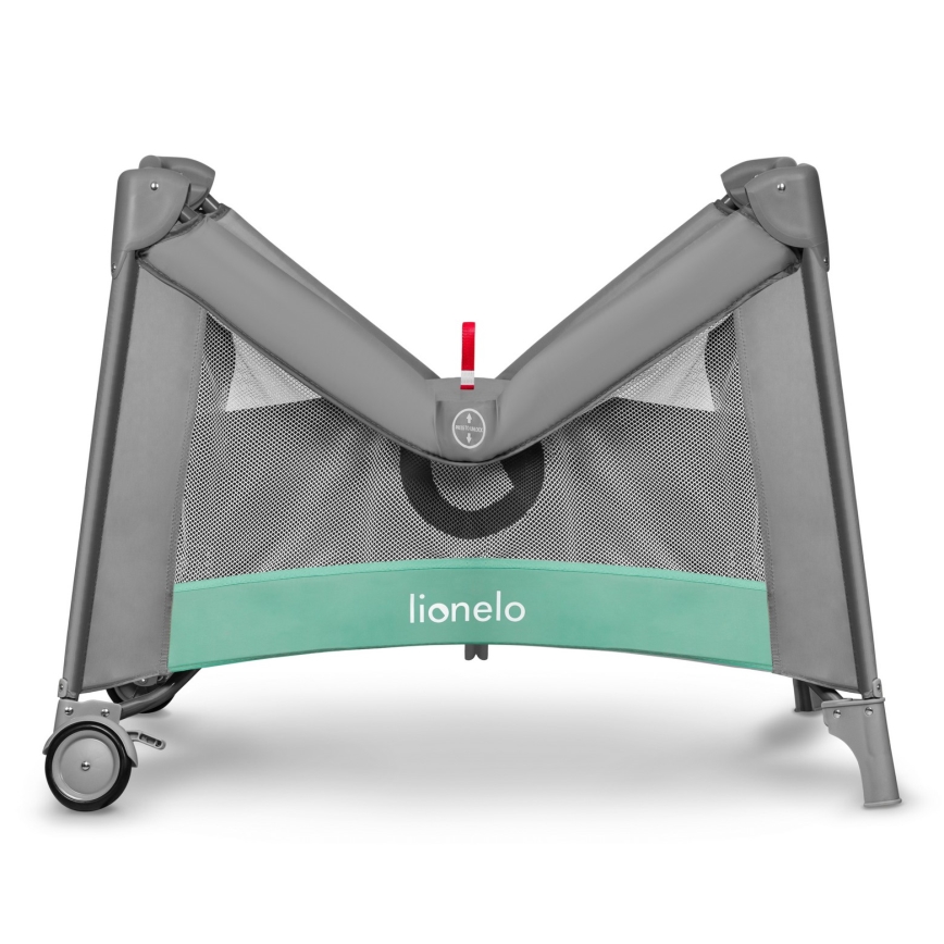 Lionelo - Otroška igralna ograja MILLE sivo-zelena