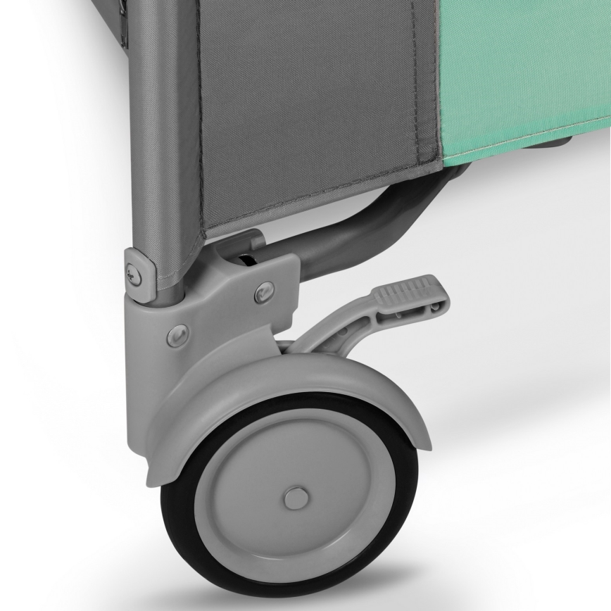 Lionelo - Otroška igralna ograja MILLE sivo-zelena