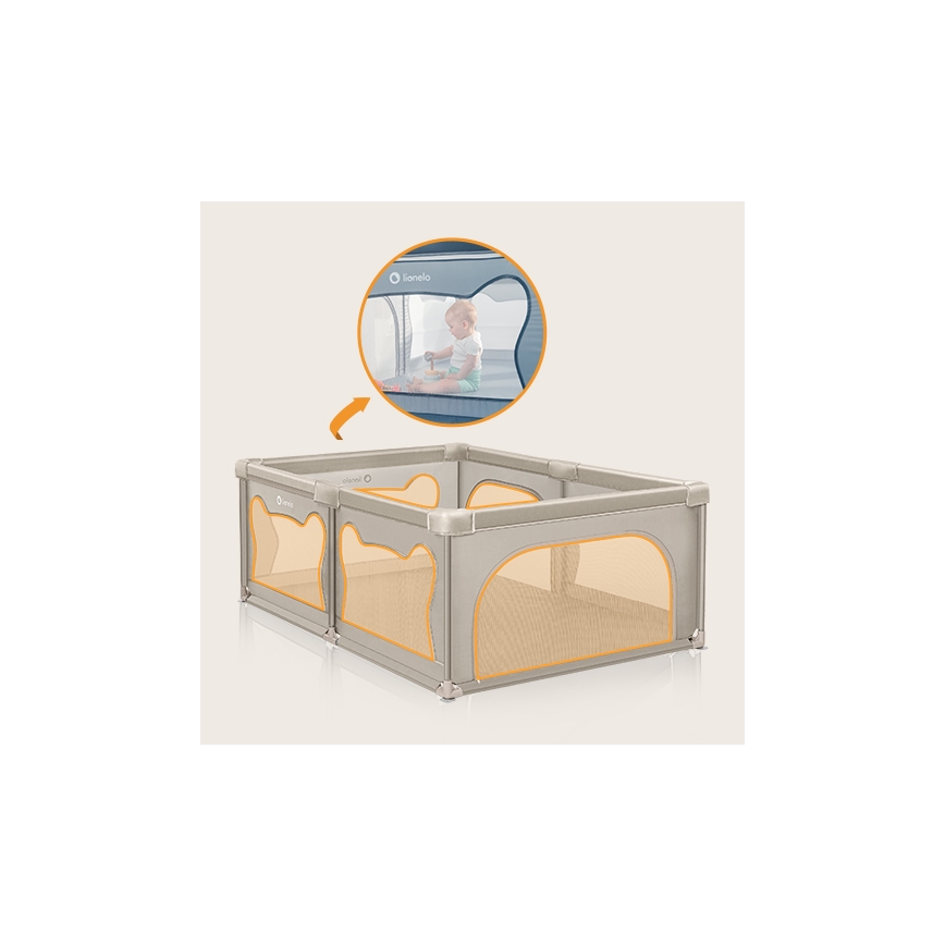 Lionelo - Otroška igralna ograja WILLOW bež