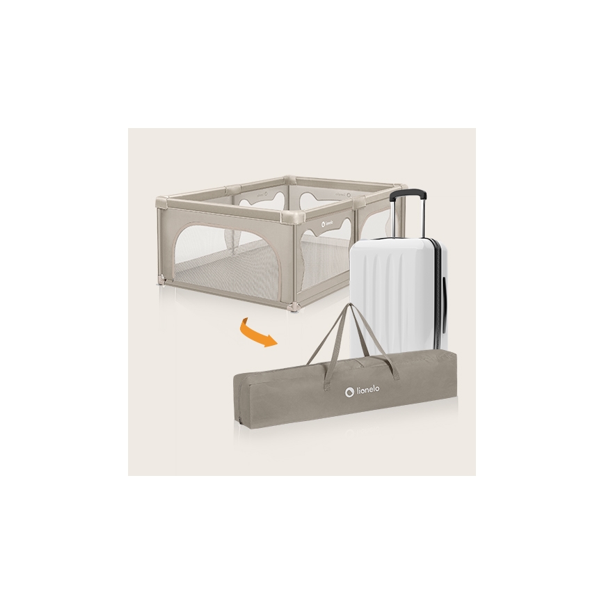 Lionelo - Otroška igralna ograja WILLOW bež