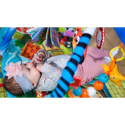 Lionelo - Otroška igralna preproga z hišico AGNES PLUS