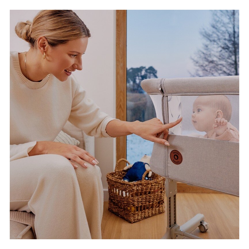 Lionelo - Otroška posteljica 3 v 1 AURORA siva