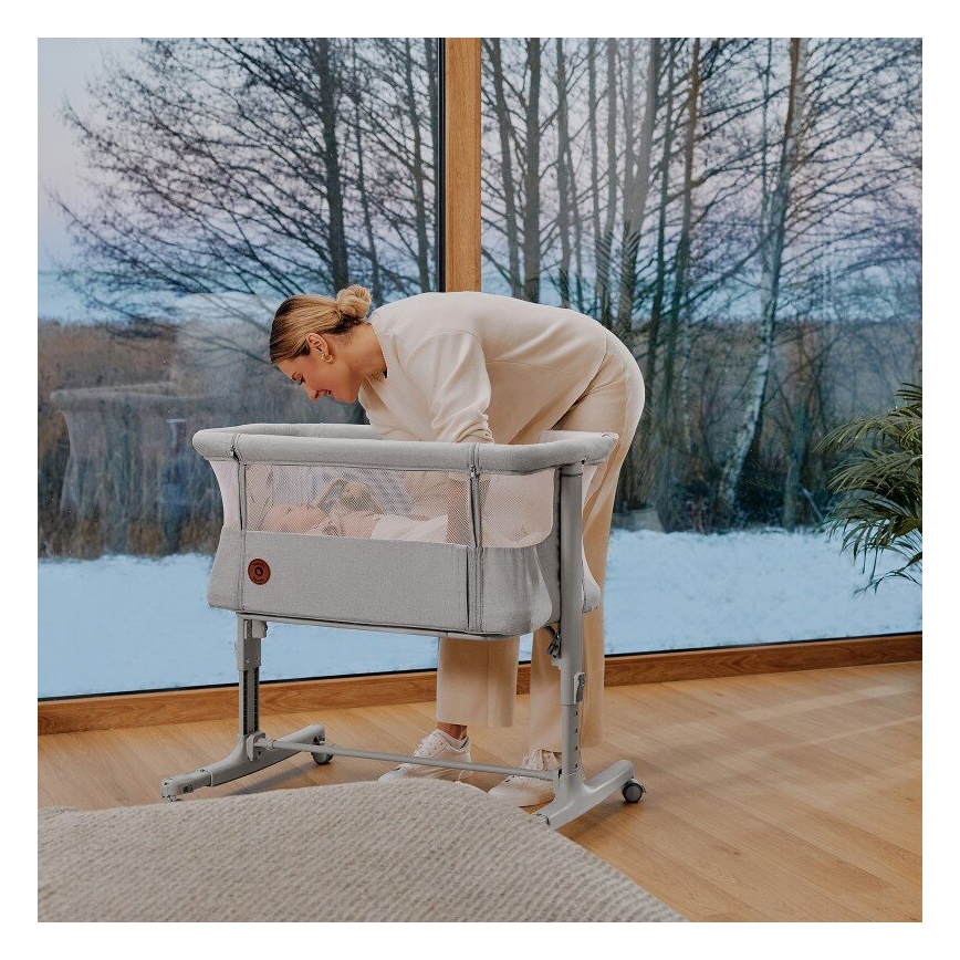 Lionelo - Otroška posteljica 3 v 1 AURORA siva