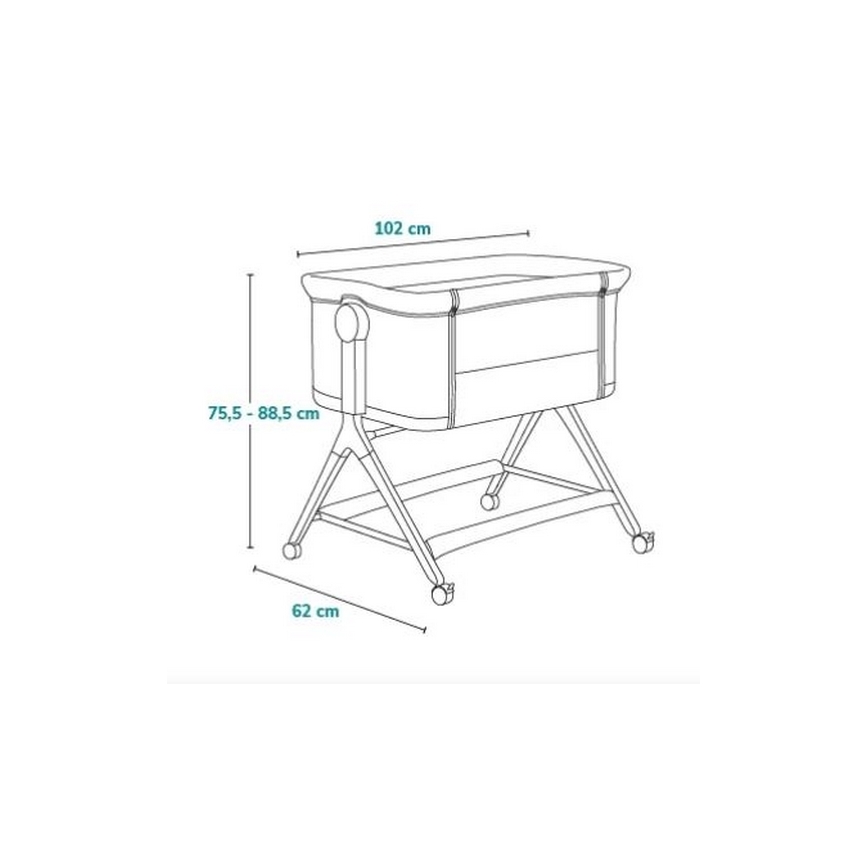 Lionelo - Otroška posteljica 3 v 1 LEONIE PLUS bežna