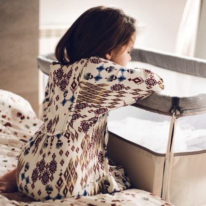 Lionelo - Otroška posteljica 3 v 1 LEONIE siva/bežna