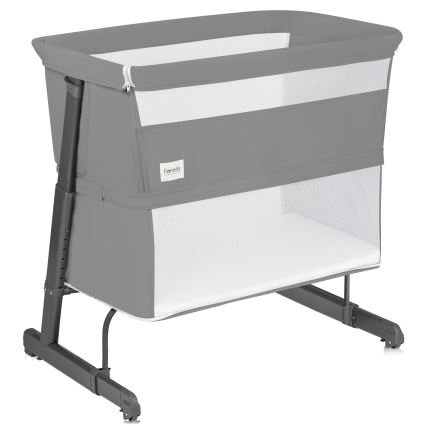 Lionelo - Otroška posteljica 5 v 1 THOMI PLUS Grey Concrete