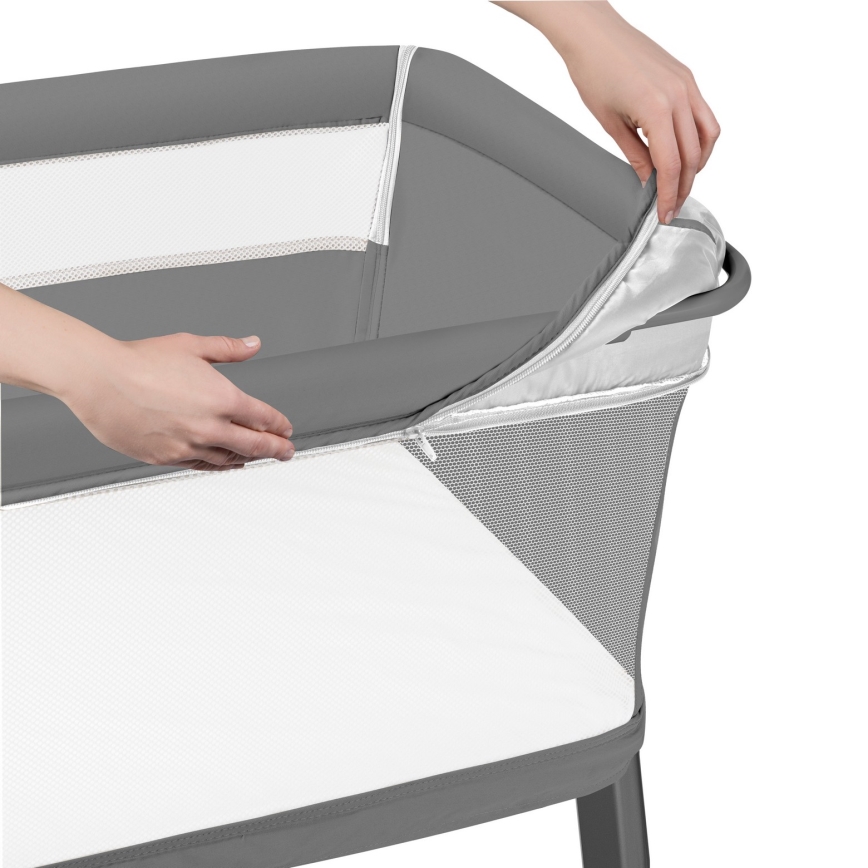 Lionelo - Otroška posteljica 5v1 THOMI PLUS Grey Concrete