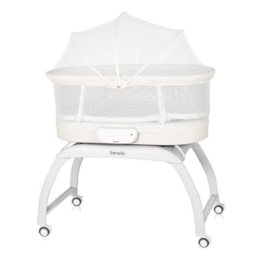 Lionelo - Otroška posteljica s tehtnico CORAL White