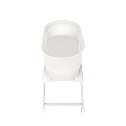 Lionelo - Otroška posteljica s tehtnico CORAL White