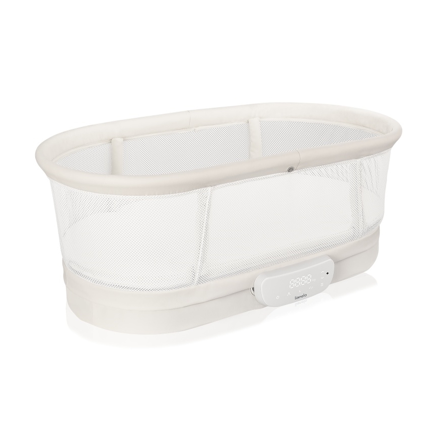 Lionelo - Otroška posteljica s tehtnico CORAL White