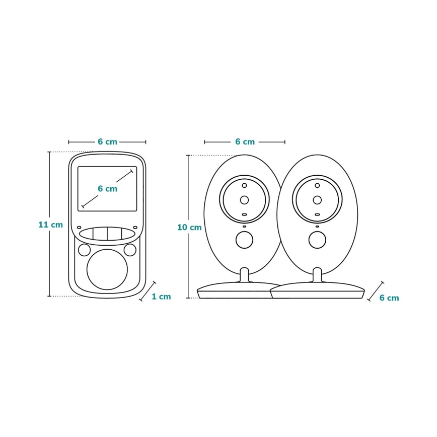 Lionelo - Otroška varuška z monitorjem BABYLINE 5.1 230V 1000 mAh