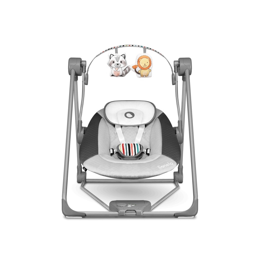 Lionelo - Otroška zibka OTTO 4xLR14 Cozy Grey
