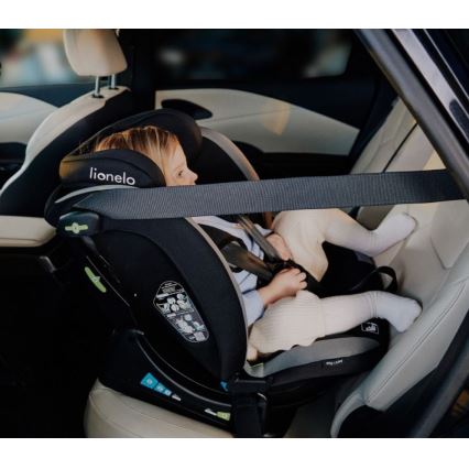 Lionelo - Otroški avtosedež AART i-Size 40-150 cm črna/siva
