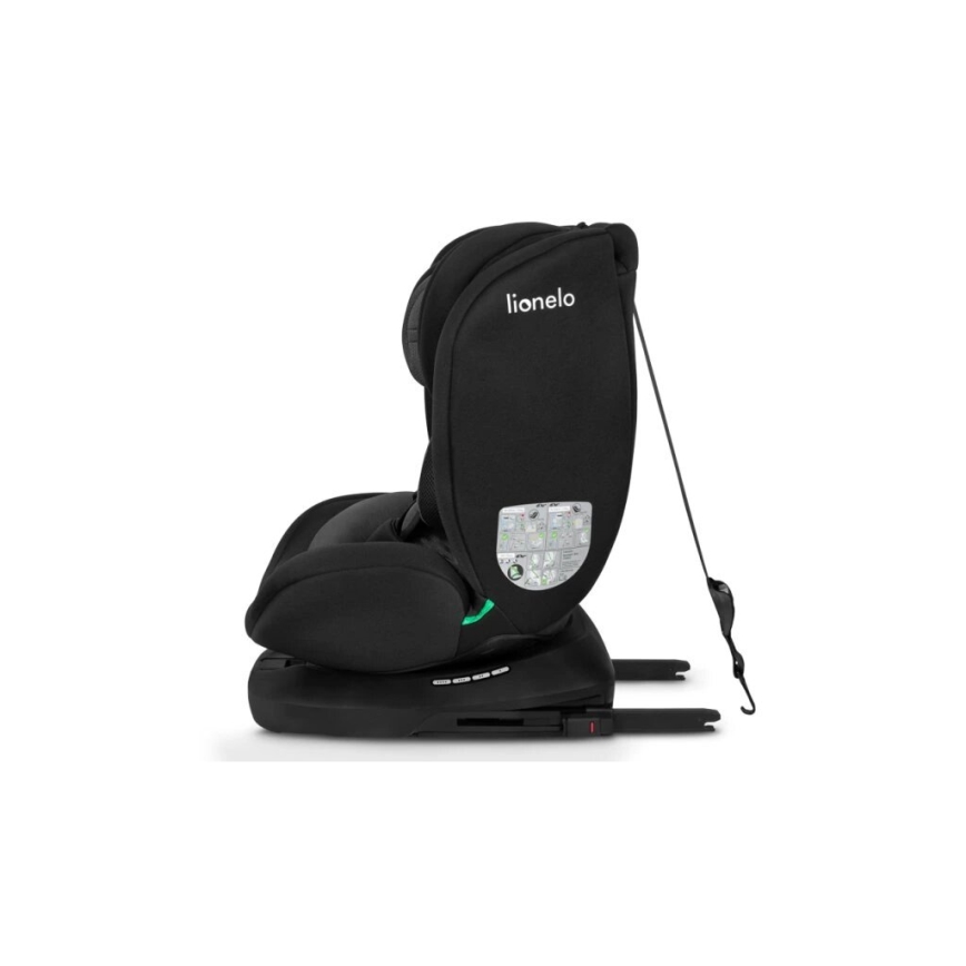 Lionelo - Otroški avtosedež BASTIAAN i-Size 40-150 cm črn/siv