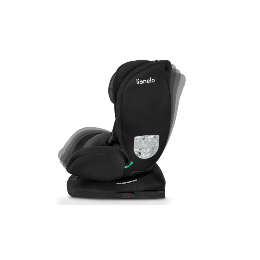 Lionelo - Otroški avtosedež BASTIAAN i-Size 40-150 cm črn/siv
