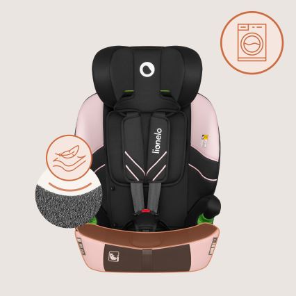 Lionelo - Otroški avtosedež LEVI FIX i-Size 76-150 cm Pink Baby