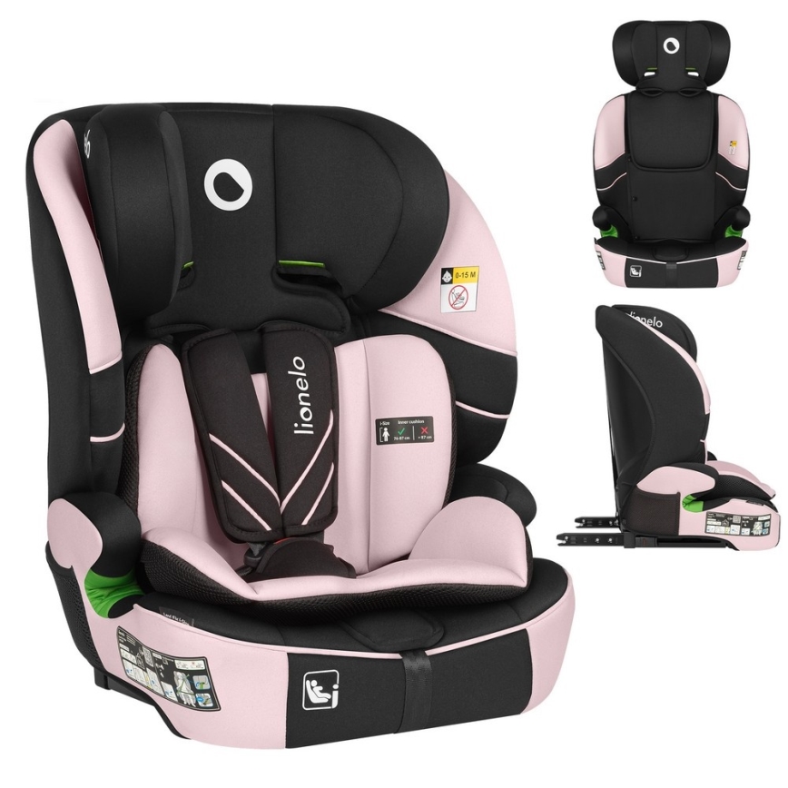 Lionelo - Otroški avtosedež LEVI FIX i-Size 76-150 cm Pink Baby