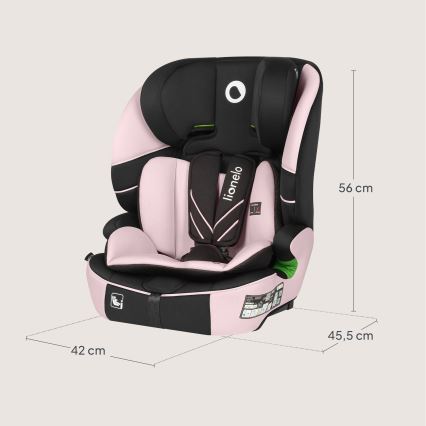 Lionelo - Otroški avtosedež LEVI FIX i-Size 76-150 cm Pink Baby