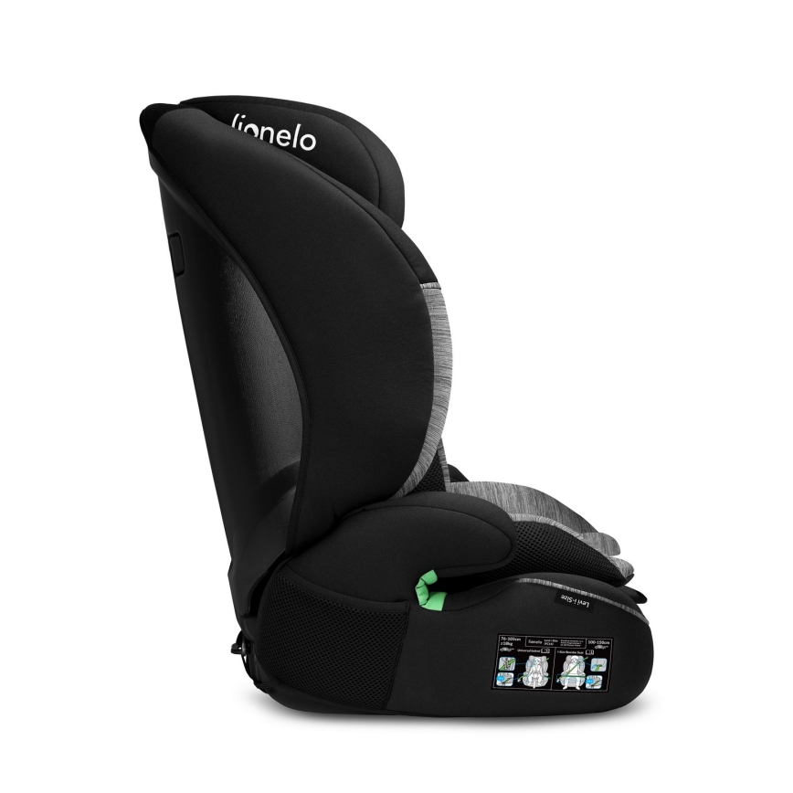 Lionelo - Otroški avtosedež LEVI i-Size 76-150 cm črno-siv