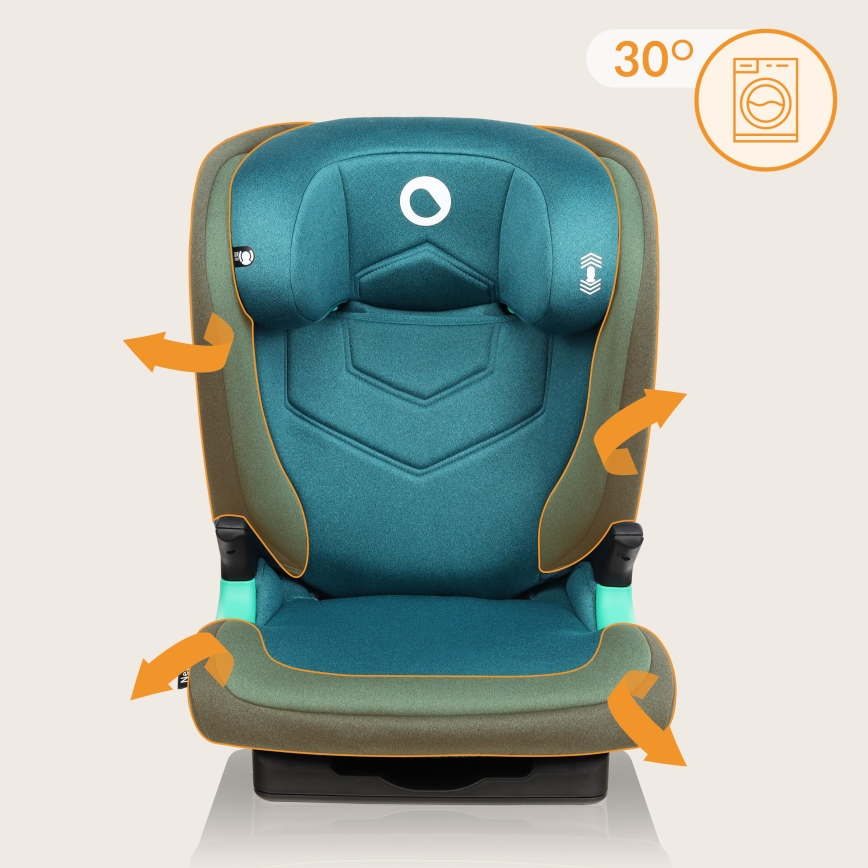 Lionelo - Otroški avtosedež NEAL i-Size 100-150 cm turkizno zelena