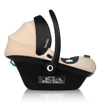 Lionelo - Otroški avtosedež z vrtljivo osnovo ASTRID SET i-Size 40-87 cm bež