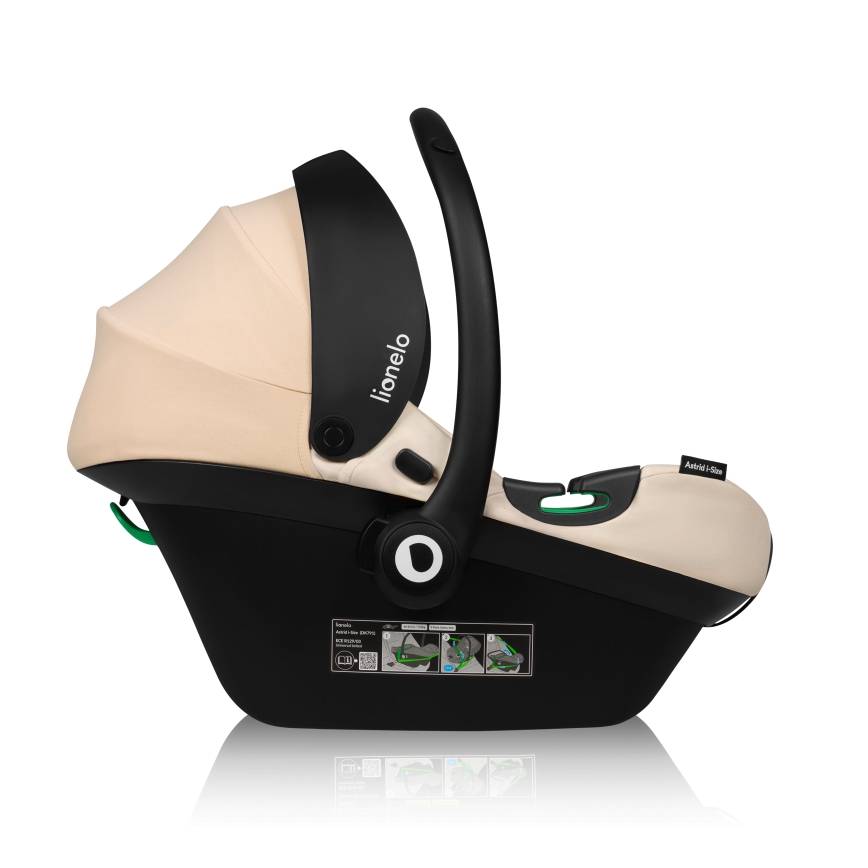 Lionelo - Otroški avtosedež z vrtljivo osnovo ASTRID SET i-Size 40-87 cm bež
