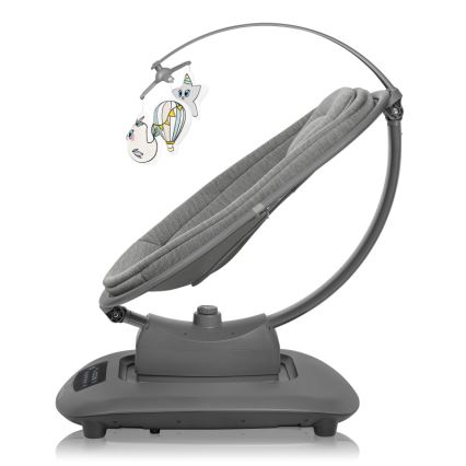 Lionelo - Otroški gugalnik BLOSSOM Grey Concrete z melodijo + daljinski upravljalnik