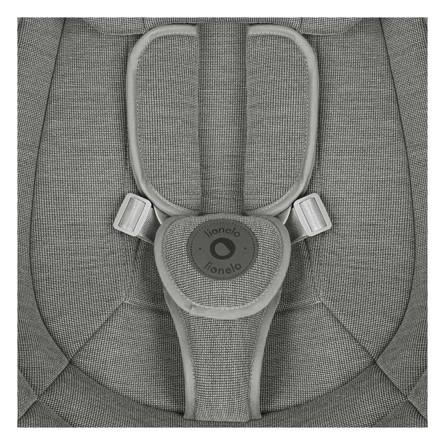 Lionelo - Otroški gugalnik BLOSSOM Grey Concrete z melodijo + daljinski upravljalnik