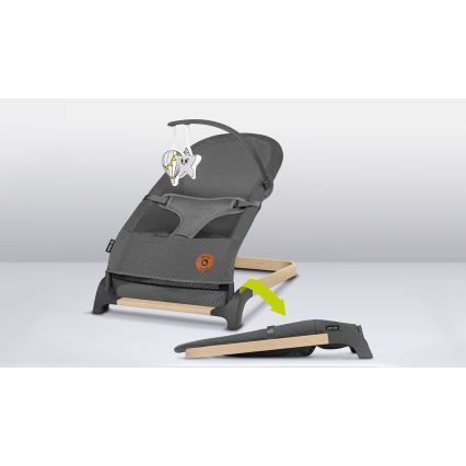 Lionelo - Otroški gugalnik JUNE, siv