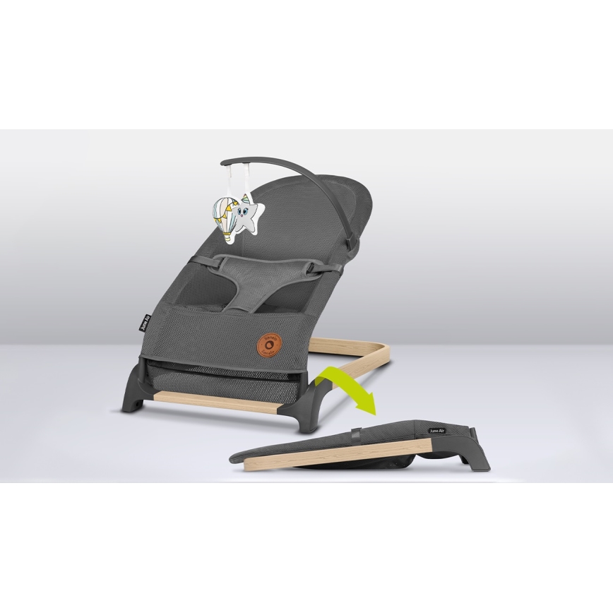 Lionelo - Otroški gugalnik JUNE, siv