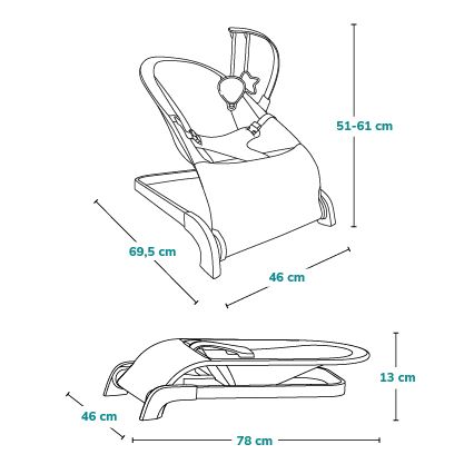 Lionelo - Otroški gugalnik LILAC bež