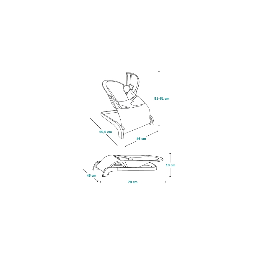 Lionelo - Otroški gugalnik LILAC bež