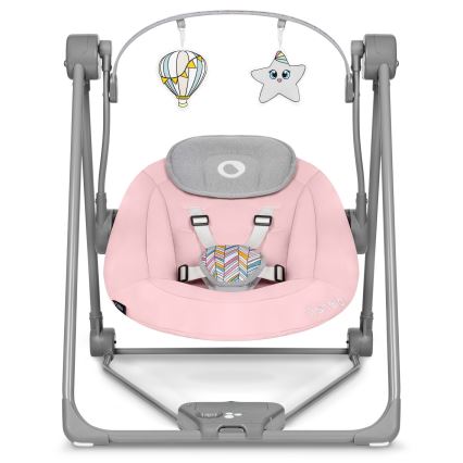 Lionelo - Otroški gugalnik OTTO 4xLR14 Pink Baby