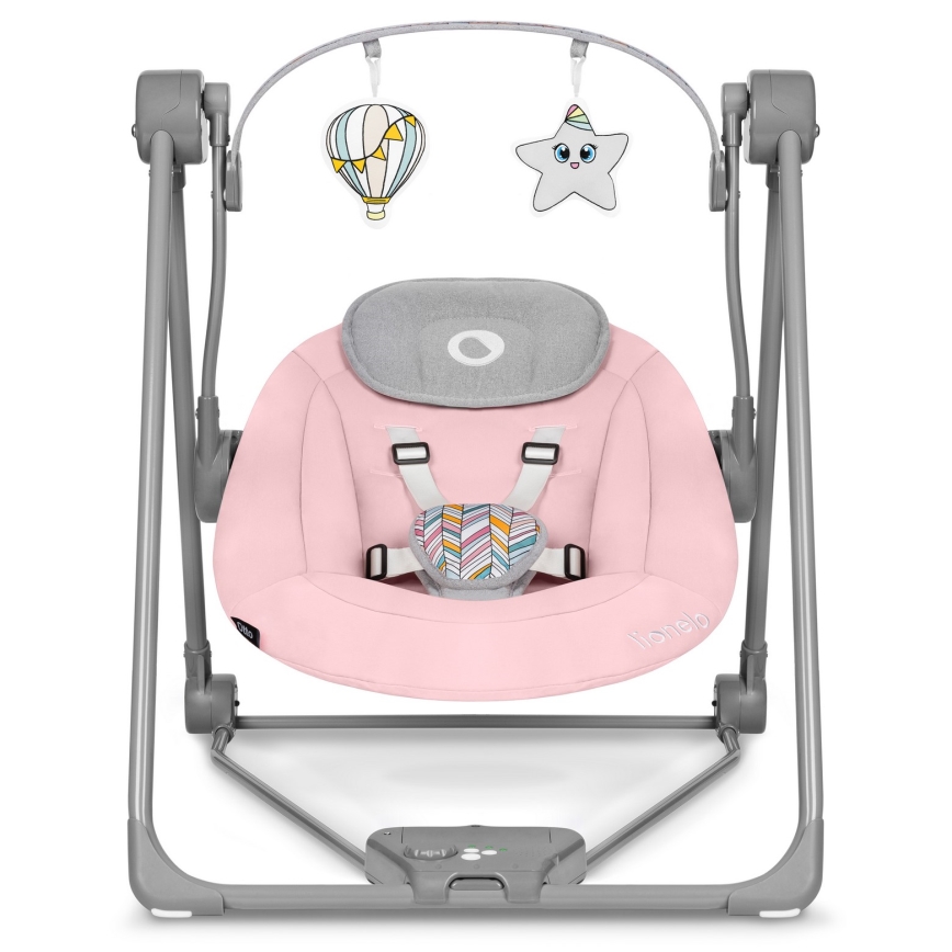 Lionelo - Otroški gugalnik OTTO 4xLR14 Pink Baby