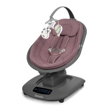 Lionelo - Otroški gugalnik z melodijo BLOSSOM Pink Mauve + z daljinskim upravljalnikom