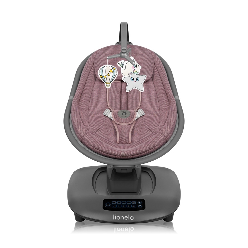 Lionelo - Otroški gugalnik z melodijo BLOSSOM Pink Mauve + z daljinskim upravljalnikom