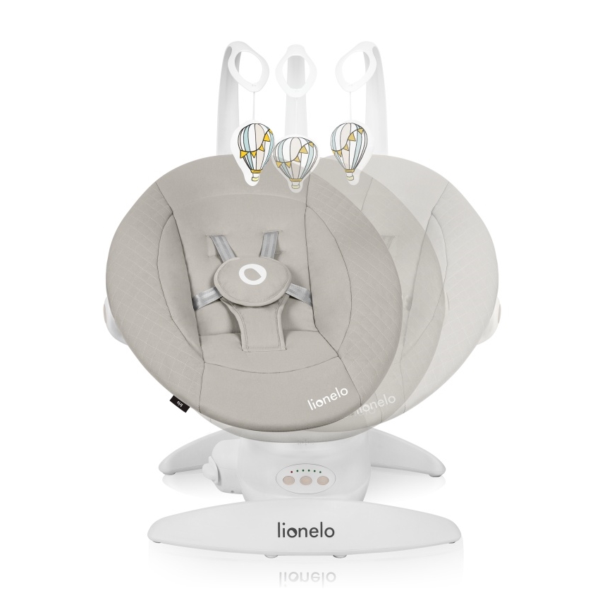 Lionelo - Otroški gugalnik z melodijo IRIS 4xAA Beige Sand
