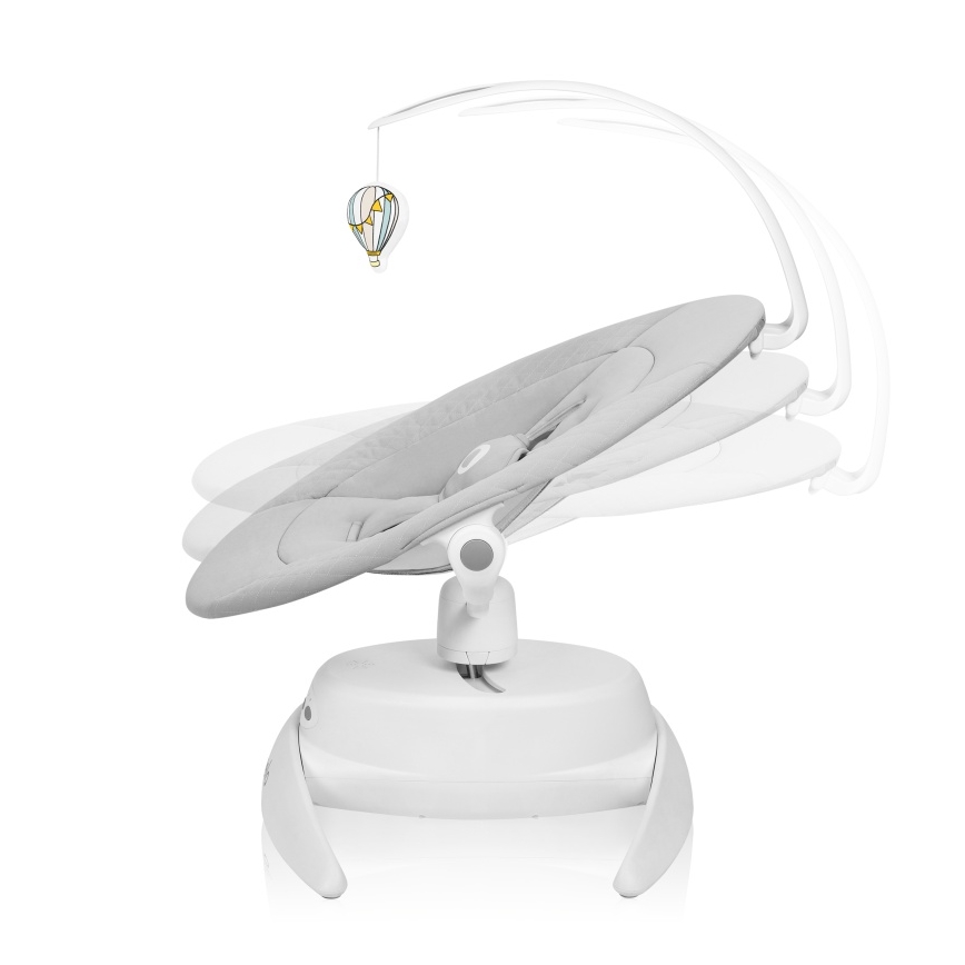 Lionelo - Otroški gugalnik z melodijo IRIS, betonsko siva