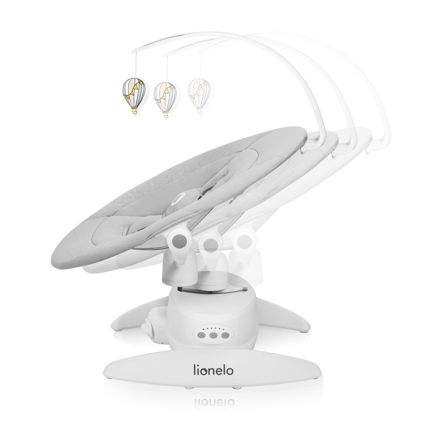 Lionelo - Otroški gugalnik z melodijo IRIS, betonsko siva