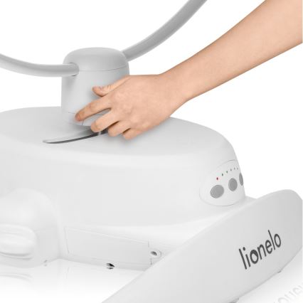 Lionelo - Otroški gugalnik z melodijo IRIS, betonsko siva