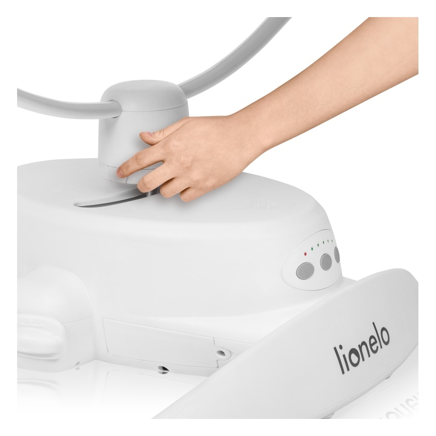 Lionelo - Otroški gugalnik z melodijo IRIS, betonsko siva