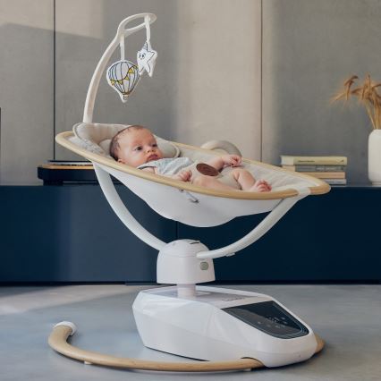 Lionelo - Otroški gugalnik z melodijo OLIVIA Beige Natural + daljinski upravljalnik