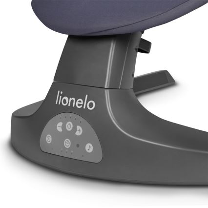 Lionelo - Otroški gugalnik z melodijo RALF 4xAA betonsko siva + daljinski upravljalnik