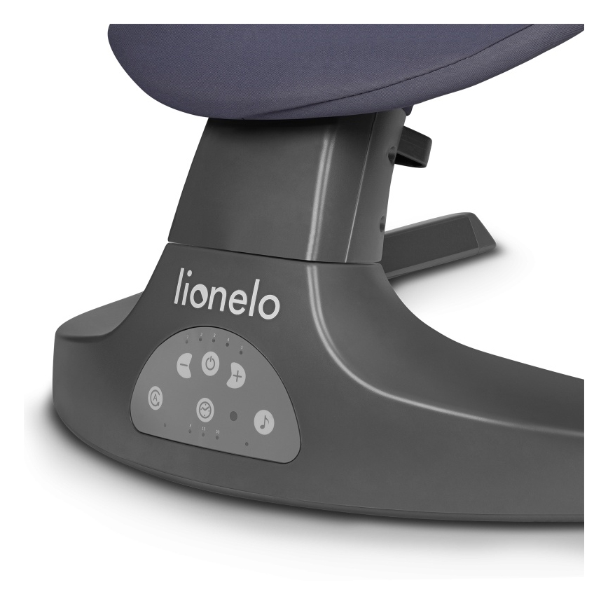 Lionelo - Otroški gugalnik z melodijo RALF 4xAA betonsko siva + daljinski upravljalnik