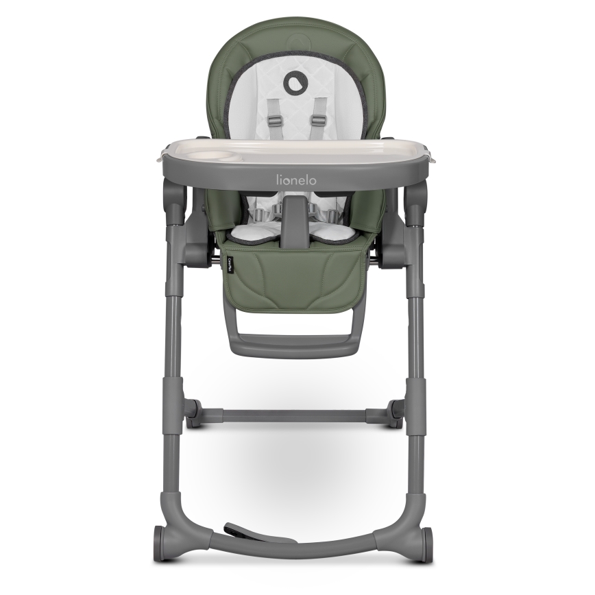 Lionelo - Otroški jedilni stol 2v1 CORA PLUS olivno zelena