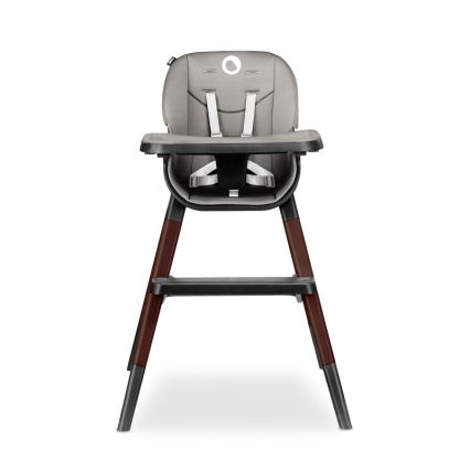 Lionelo - Otroški jedilni stol 2v1 MONA Black Onyx