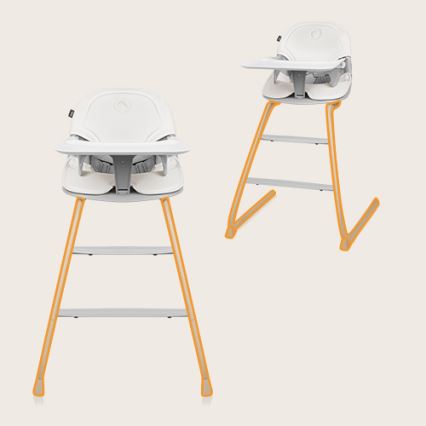 Lionelo - Otroški jedilni stolček 2 v 1 DALIA bel/siv